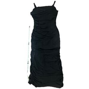 TA3 Sweetie Mesh Column Midi Dress Black Size X Large NWT